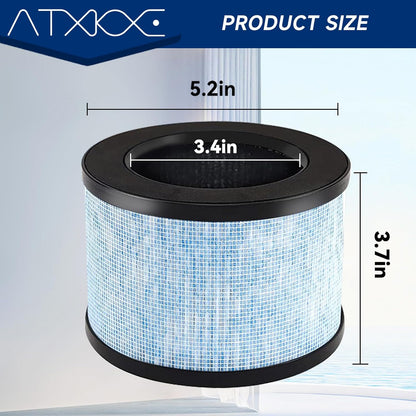 2 Pack MK01 Air Filter Replacement for Aroeve Air Purifiers Filter MK01, MK06, True Filter Compatible with ToLife TZ-K1, Kloudi DH-JH01, Pomoron MJ012H,EPI080/EP1080,FreAire HAP601 & KN6391