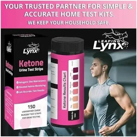 150 Count Leaping Lynx Ketone Urine Test Strips