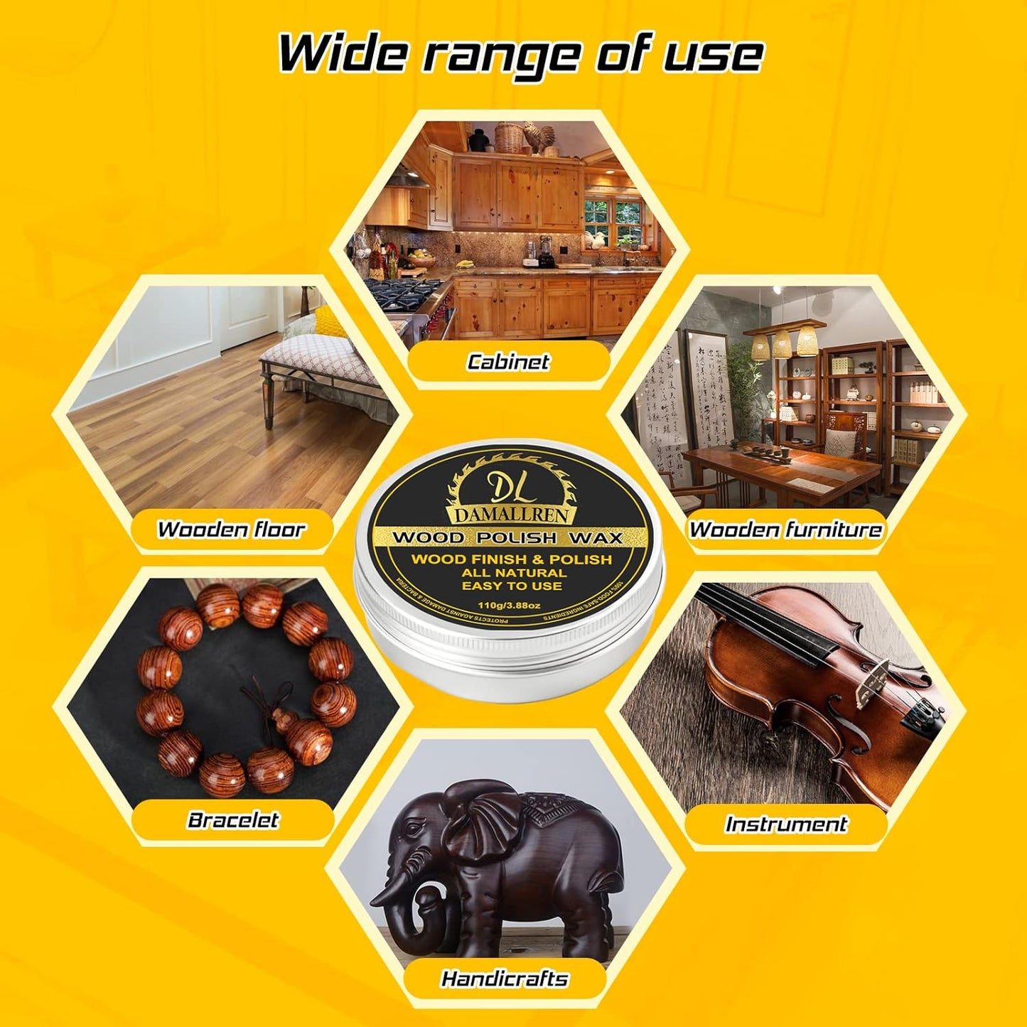 Beeswax Furniture Polish, Wood Seasoning Beeswax for Furniture Waterproof & Repair Wood Wax