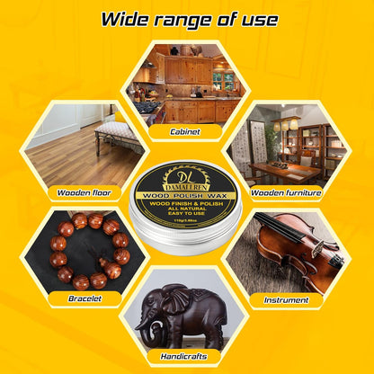 Beeswax Furniture Polish, Wood Seasoning Beeswax for Furniture Waterproof & Repair Wood Wax