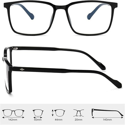 2 Pack Blue Light Blocking Glasses  - TORTOISE/BLACK - for Computer Eye Strain [Dry Eye & Sour Eye], Anti UV Reduce Headache Lightweight Classic Bluelight Blocker Glasses