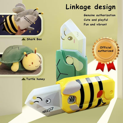 4-Pack 3D Gravity Fidget Toys – Shark-Bee & Tortoise-Bee Editions