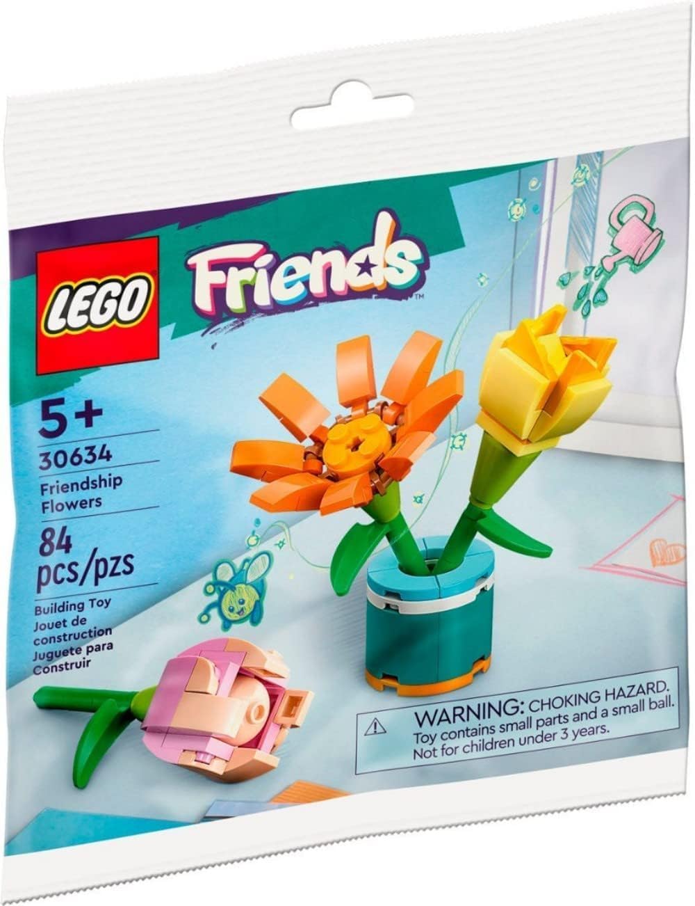 LEGO Friends Friendship Flowers 30634 Polybag, Orange, Pink, Rose, Yellow