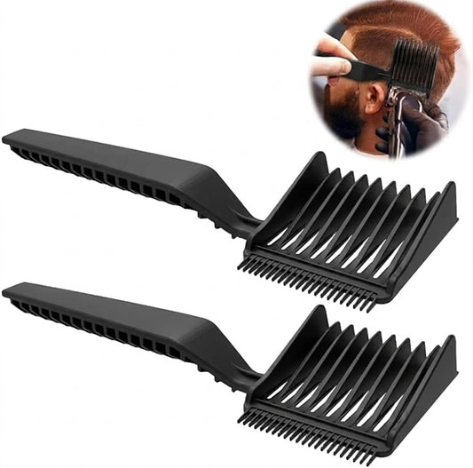 2 PACK Black Barber Fade Combs, Blend Friend Fade Comb Professional Hair Cutting Comb Heat Resistant Flattop Comb Hair Clipper Cuts Tools for Men Salon Hairdressing