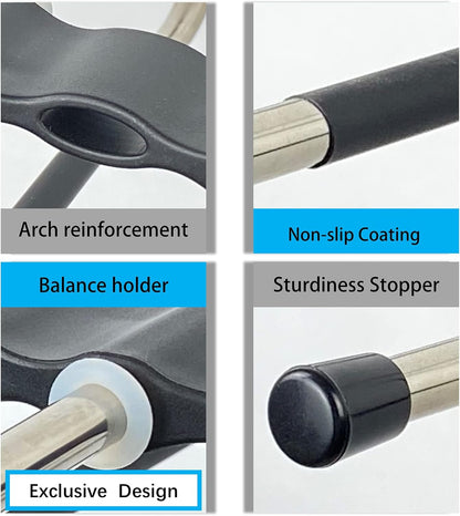 Magic Pants Hangers Space Saving - 2 Pack for Closet Multiple Layers Multifunctional Uses Rack Organizer for Trousers Scarves Slack (2 Pack with 10 Metal Clips)