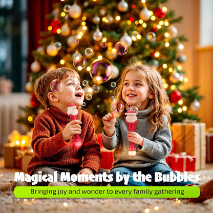 13" LED Light-Up Bubble Wand with Music – Automatic Handheld Bubble Blower for Kids – Includes Batteries & Solution – Fun Christmas Stocking Stuffer & Party Favor for Toddlers