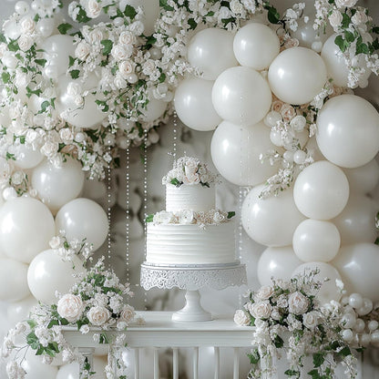 PartyWoo Pearl White Balloons 140 pcs Different Sizes Pack of 18 12 10 5 Inch White Latex Balloon Arch Kit Garland for Wedding Bridal Graduation Baby Shower Birthday Party Decorations White-Z30