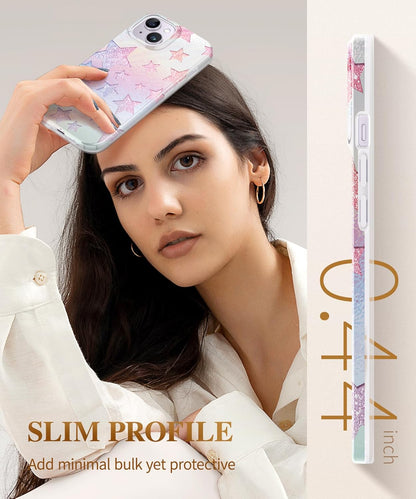 iPhone 14 Case STARS/GRADIENT PURPLE 6.1" with 10ft Military Grade Drop Protection