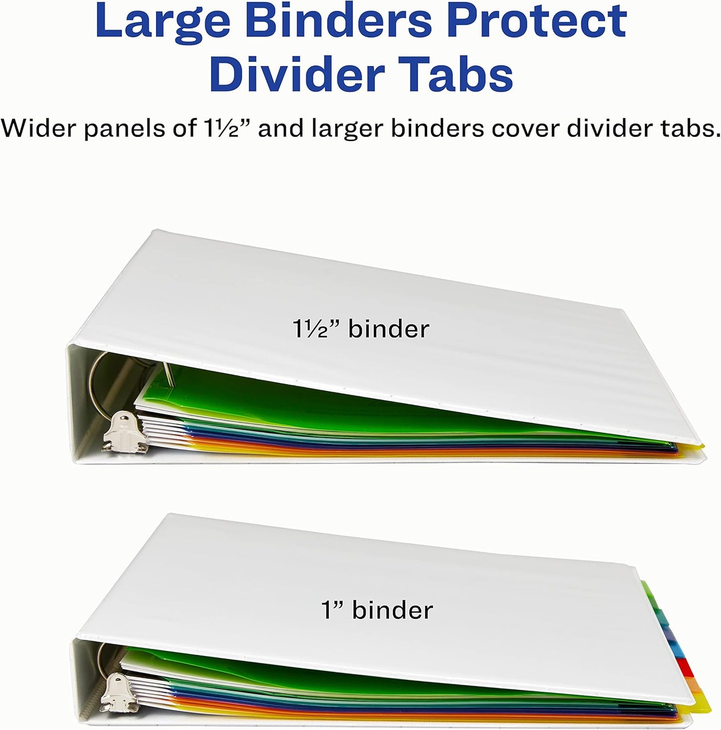 Insertable Plastic Dividers for 3 Ring Binders, 8 Tabs per Set, Big Tabs, Two Pockets, Multicolor Binder Dividers, Works with Sheet Protectors