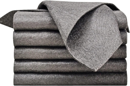 Pack of 5 Super Thick Cleaning Cloth, Microfiber Cloth, Super Absorbent Cleaning Cloths, Reusable Cleaning Cloth for Glass, Windows, Kitchens and Cars(11.8" x 11.8")