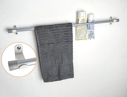 2 Pack Black 5/8" Spring Tension Curtain Rod, RV Tension Bars, Cupboard Rod 10-16"