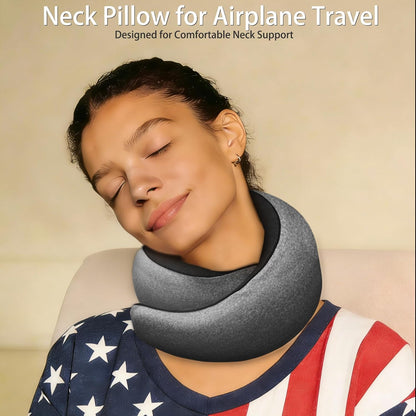 Ergonomic Travel Neck Pillow with Adjustable Support and Memory Foam