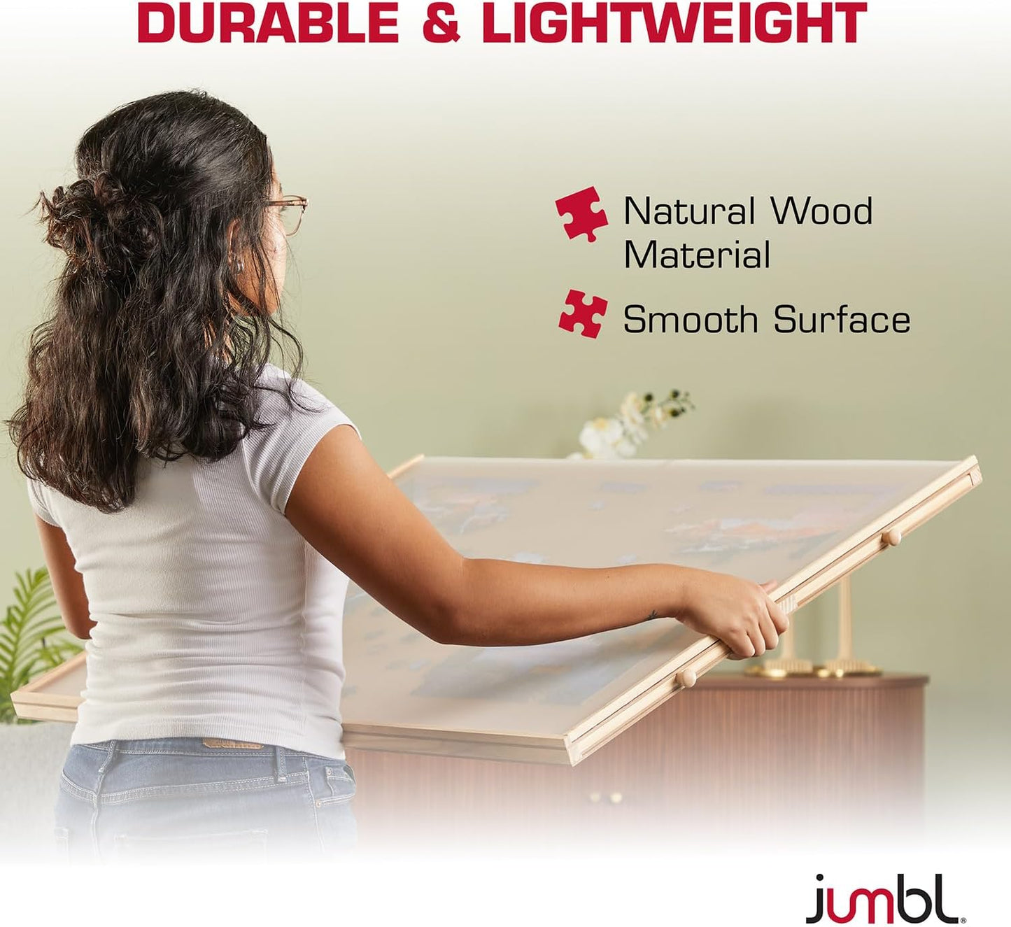 1500-Piece Puzzle Board/Table with Drawers, Lazy Susan Spinner & Cover | Rotating Wooden Jigsaw Puzzle Table for Adults & Kids | Built to Last