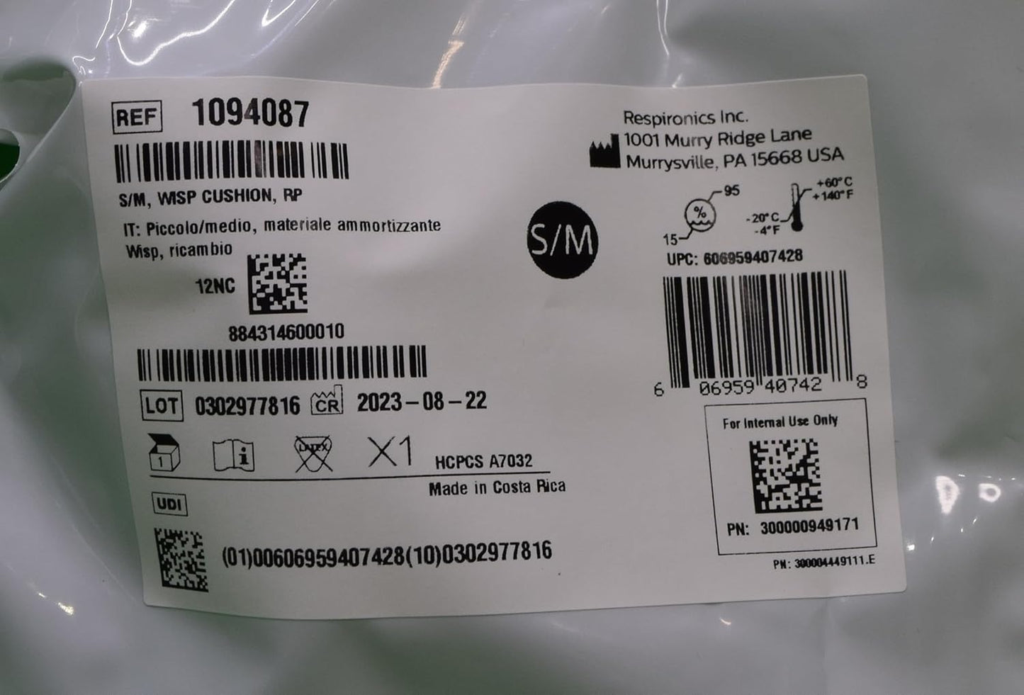 Wisp Nasal Mask Replacement Cushion (Small/Medium Cushion) by Philips Respironics