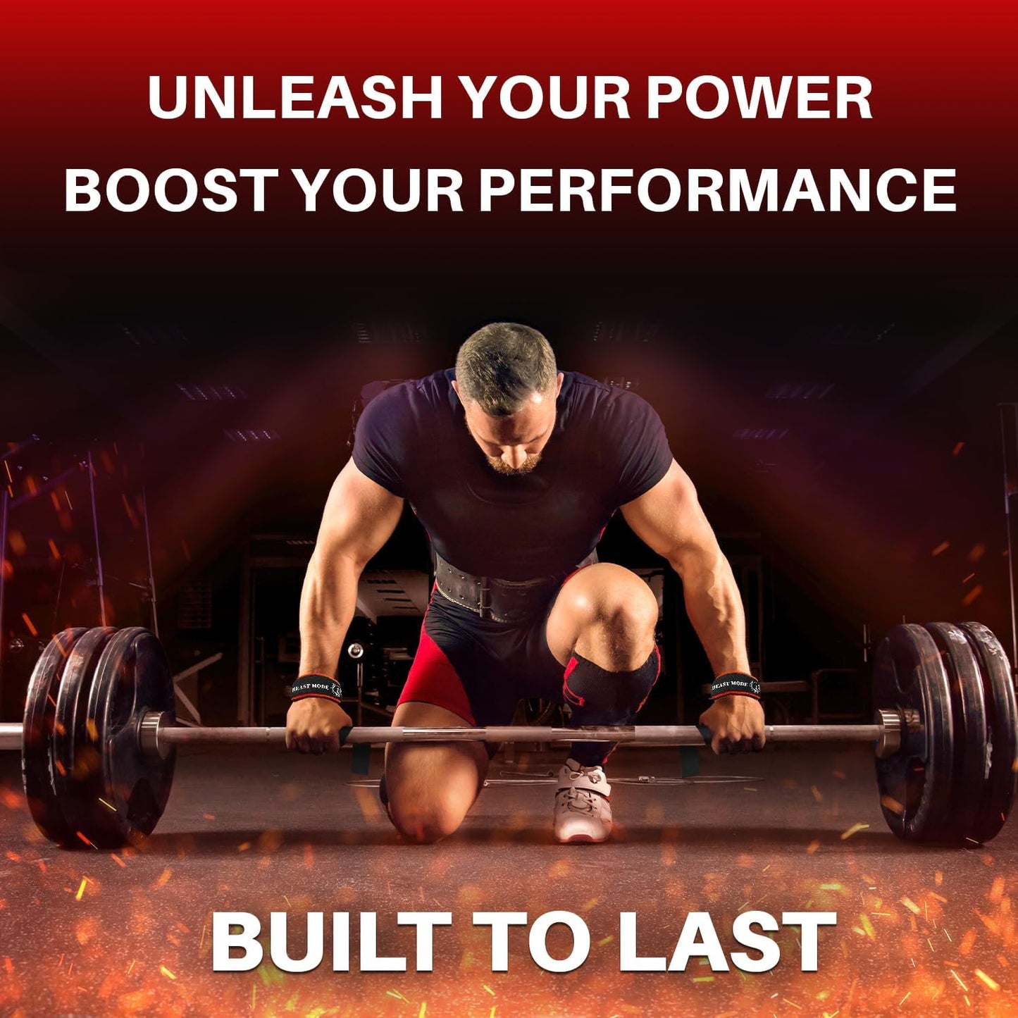 Lifting Straps YELLOW/BLACK for Weightlifting Gym Strength Training - Wrist Straps with Neoprene Padded Cotton - Men & Women – Ideal for Powerlifting, Bodybuilding & Deadlifts