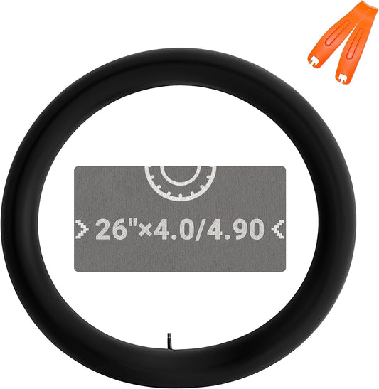 Himiway 26"X 4.0/4.90 Inch Fat Tire Bike Tubes, Schrader Valve Fat Bicycle Tubes, Butyl Rubber Replacement Inner Tube for Road Mountain Bikes MTB eBike Electric Bicycle
