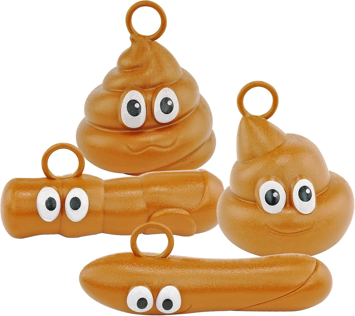 4pk Poop Ornaments for Holiday Trees (Brown)