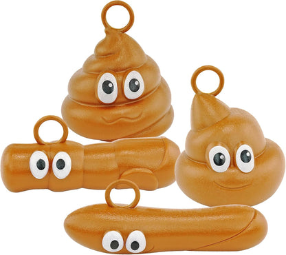 4pk Poop Ornaments for Holiday Trees (Brown)