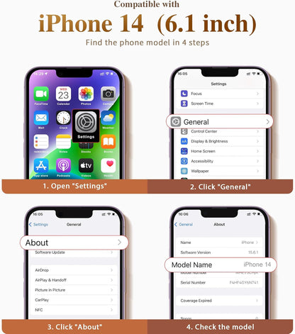 iPhone 14 Case STARS/GRADIENT PURPLE 6.1" with 10ft Military Grade Drop Protection