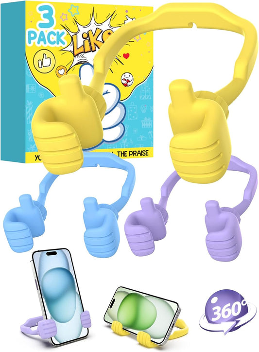 CALDEVER 3 Pack Thumbs Up Lazy Phone Stand