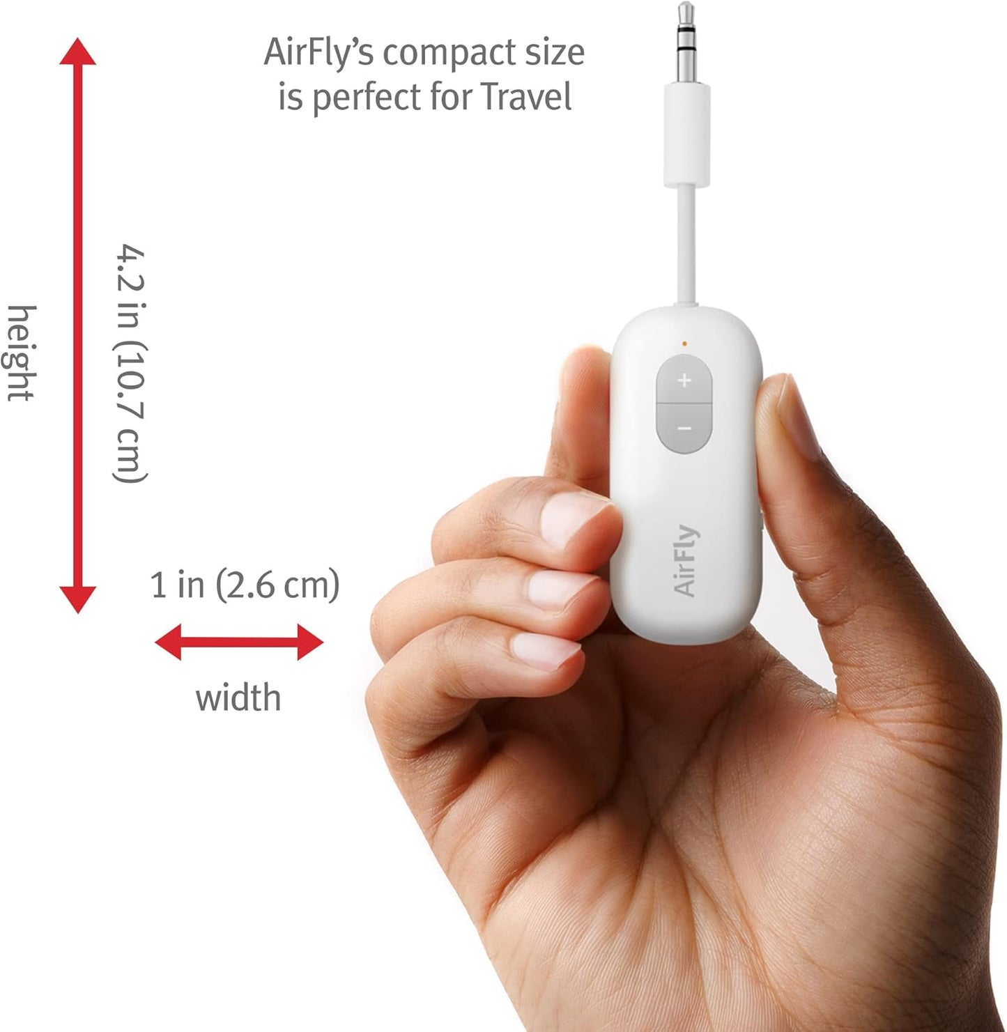 AirFly SE | Bluetooth Wireless Audio Transmitter Adapter for AirPods/Headphones, 20+ Hr Battery, Works with 3.5mm aux Jacks on Airplanes, TVs, Gym Equipment, and Travel