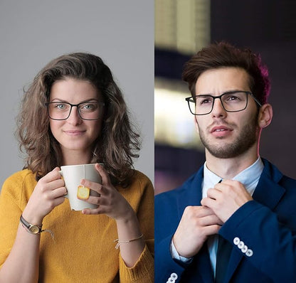 2 Pack Blue Light Blocking Glasses  - TORTOISE/BLACK - for Computer Eye Strain [Dry Eye & Sour Eye], Anti UV Reduce Headache Lightweight Classic Bluelight Blocker Glasses