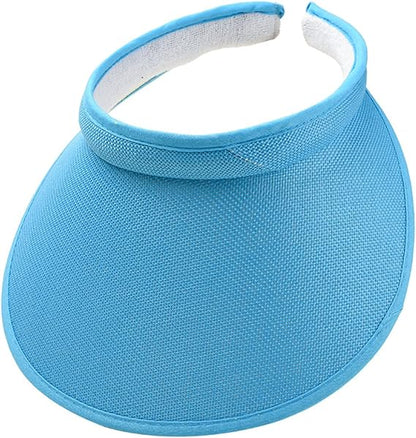 Cloth Covered Slip-On Visor for Women/Men, Adjustable Cap Sports Sun Visors