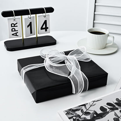 Black Wrapping Paper Roll, Matte Metal Solid Color Wrapping Paper