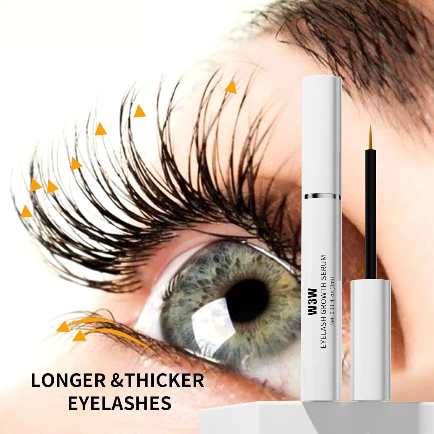 Eyelash Growth Serum Lengthens, thickens and plumps lashes with natural ingredient extracts