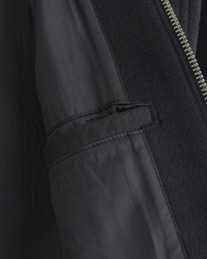 Abercrombie & Fitch Men’s Wool Blend Trucker Jacket Zip Up Relaxed Lined Classic Collar (Medium)