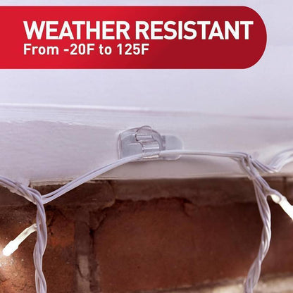 Command Outdoor Light Clips, 20 Clear Clips and 24 Command Strips