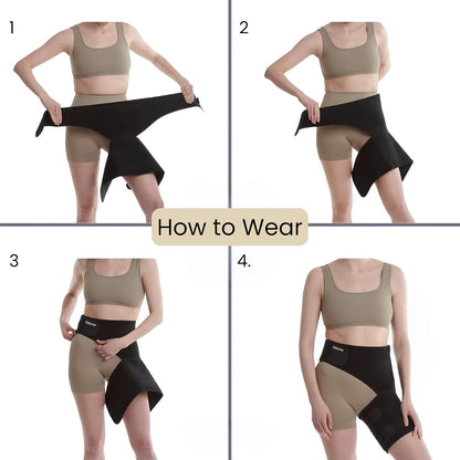 Hip Brace for Sciatica Pain Relief Devices, Belt Flexor Compression Ortho Wrap Sciatic Nerve, Groin Pelvic Strain Suport, Thigh Hamstring Pull, Adjustable Stabilizer Women & Men Both legs