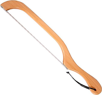 Bow Style Bread and Bagel Slicer Bread Knife - Pinewood (RIGHT HANDED)