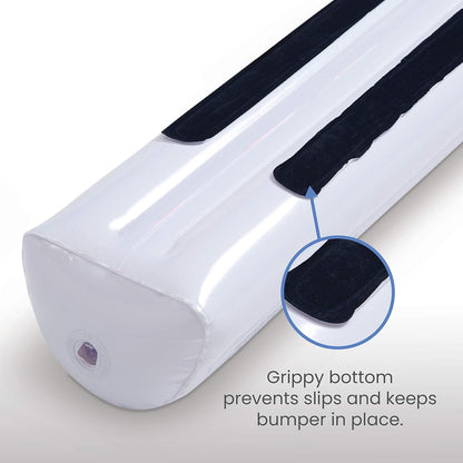 Inflatable Bed Rails for Toddlers & Kids with Foot Pump (2 Pack) - Leak-Proof Portable Guardrails Great for Travel or at Home, White