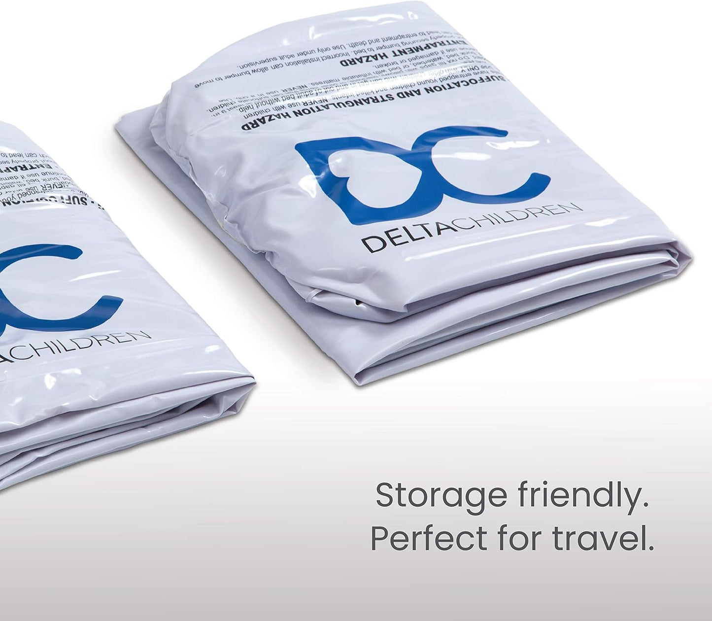 Inflatable Bed Rails for Toddlers & Kids with Foot Pump (2 Pack) - Leak-Proof Portable Guardrails Great for Travel or at Home, White