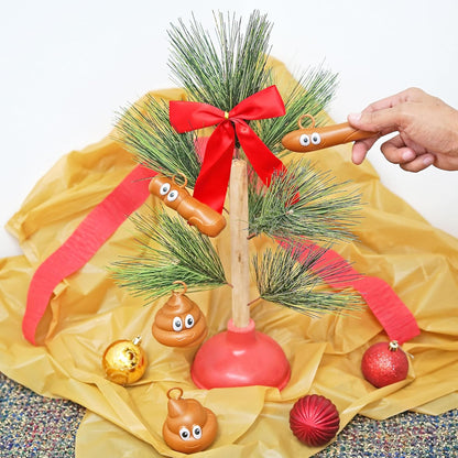 4pk Poop Ornaments for Holiday Trees (Brown)