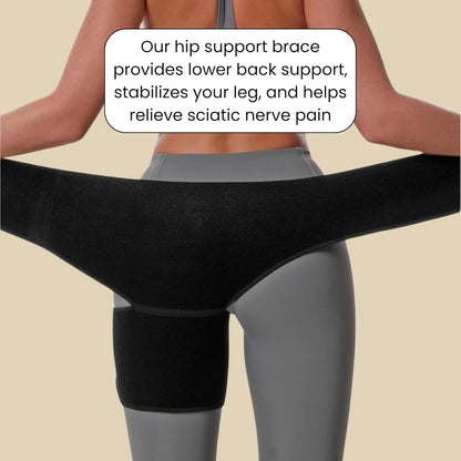 Hip Brace for Sciatica Pain Relief Devices, Belt Flexor Compression Ortho Wrap Sciatic Nerve, Groin Pelvic Strain Suport, Thigh Hamstring Pull, Adjustable Stabilizer Women & Men Both legs