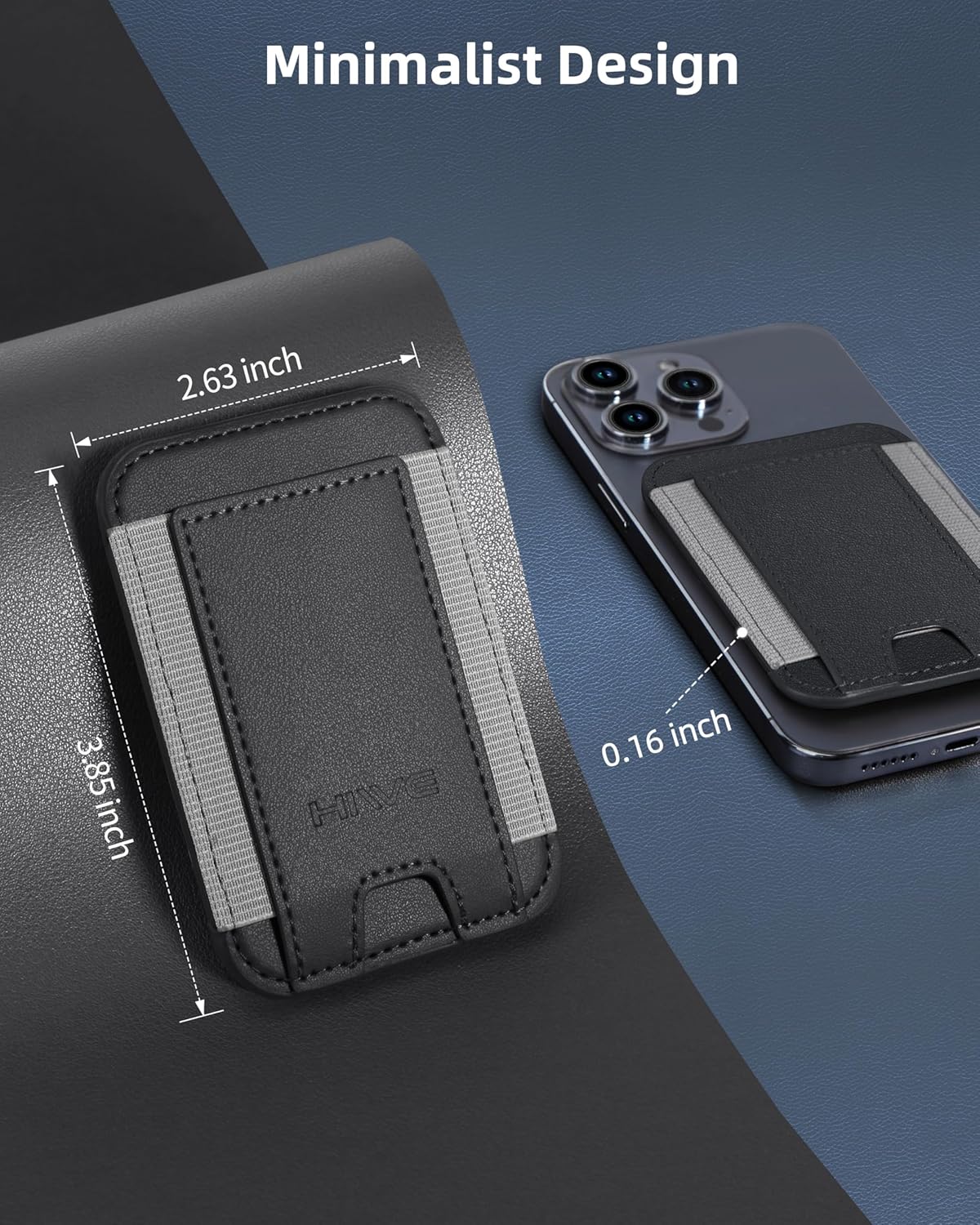 Magnetic Wallet for iPhone 17/16/15/14/13/12 Series, 7 Cards Holder, Magnetic Phone Wallets, 2 Slots, Black?Grey