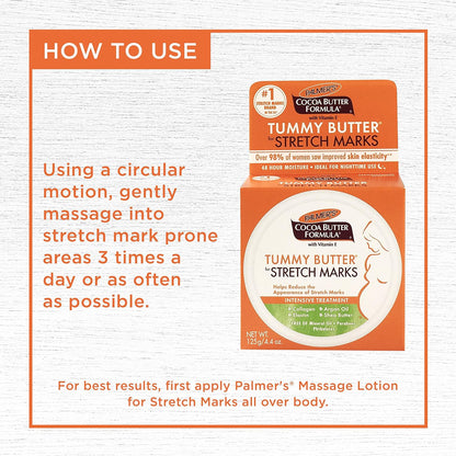 Palmer's 4.4 oz. Cocoa Butter Formula Tummy Butter Balm for Stretch Marks and Pregnancy Skin Care