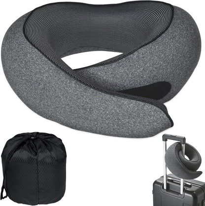 Ergonomic Travel Neck Pillow with Adjustable Support and Memory Foam