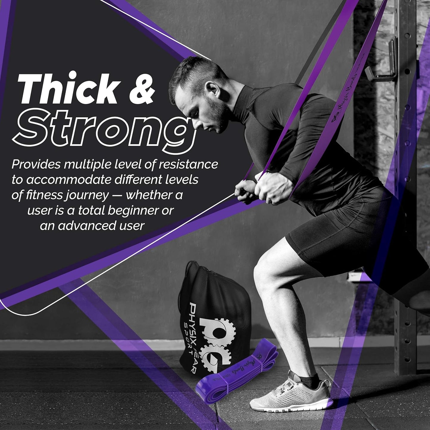Physix Gear Pull Up Assistance Resistance Extra Heavy Band - Purple (Single)