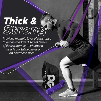 Physix Gear Pull Up Assistance Resistance Extra Heavy Band - Purple (Single)