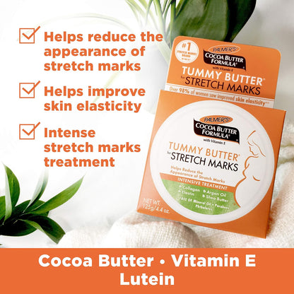 Palmer's 4.4 oz. Cocoa Butter Formula Tummy Butter Balm for Stretch Marks and Pregnancy Skin Care