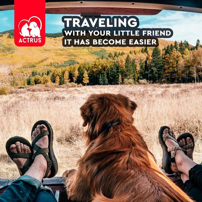 Hard Bottom Back Seat Extender Protector w/ Mesh Window & Storage for Dogs