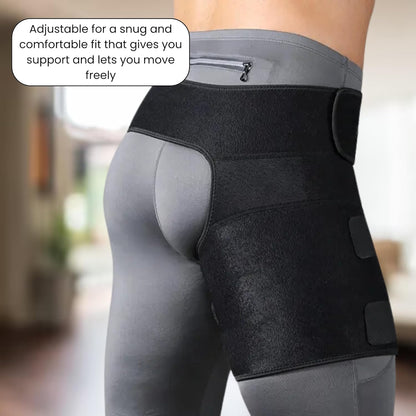 Hip Brace for Sciatica Pain Relief Devices, Belt Flexor Compression Ortho Wrap Sciatic Nerve, Groin Pelvic Strain Suport, Thigh Hamstring Pull, Adjustable Stabilizer Women & Men Both legs