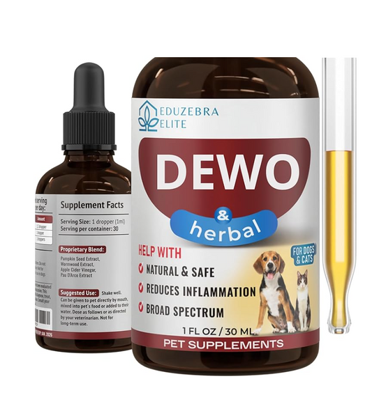 DEWO & Herbal Pet Supplement for Dogs and Cats, 1 fl oz