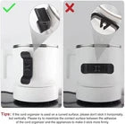 6 Pack, White, Stick-on Cord Organizers for Kitchen Appliances, Office Electronics, Entertainment Center Electronics