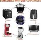 6 Pack, White, Stick-on Cord Organizers for Kitchen Appliances, Office Electronics, Entertainment Center Electronics